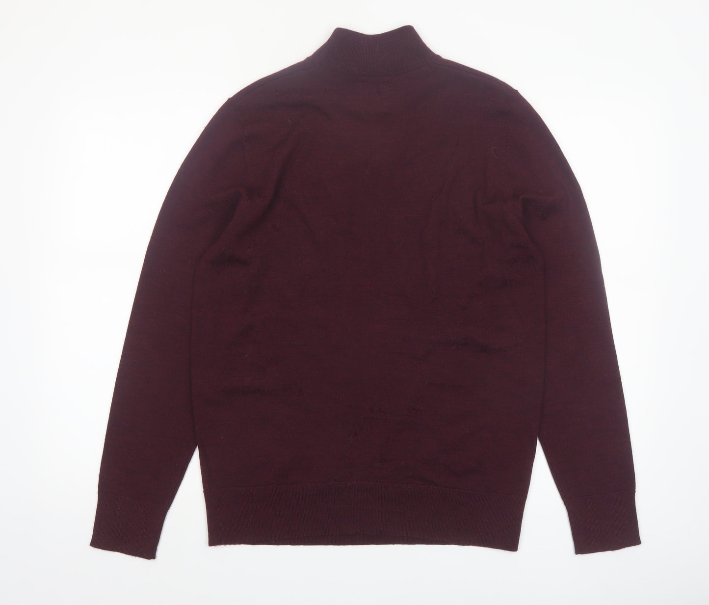 Kin Men’s Brown Merino Wool Roll Neck Jumper Size S