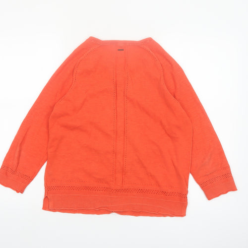 White Stuff Women’s Orange Cotton Button Cardigan UK 12