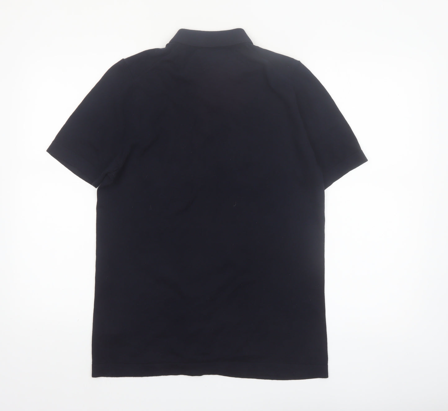 Marks and Spencer Men's Black Short Sleeve Collared Button Cardigan S