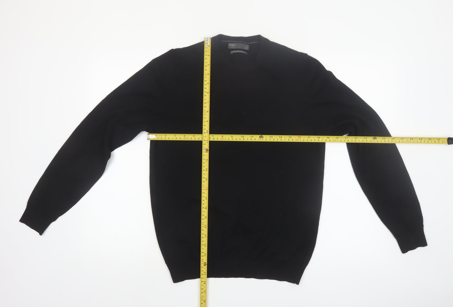 Marks and Spencer Men’s Black Extra Fine Merino Wool Jumper M