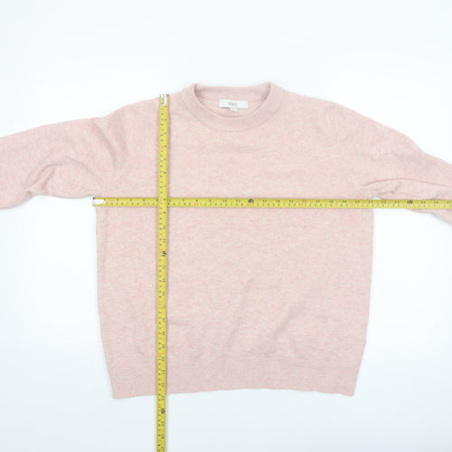 Marks and Spencer Women’s Pink Crew Neck Pullover Jumper M