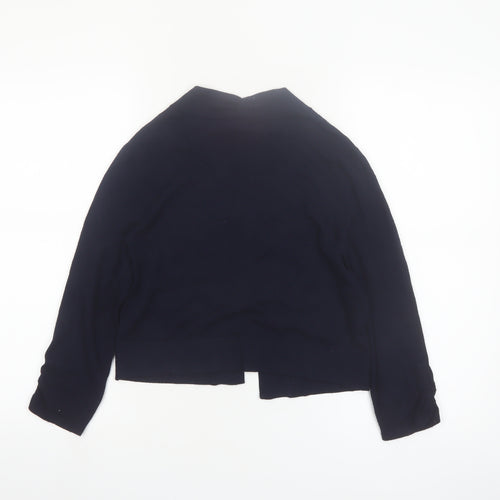 Wallis Women Navy Blue Cardigan Small Viscose Blend Knitwear