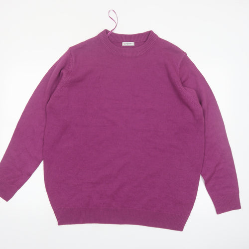Damart Womens Purple Acrylic Crew Neck Long Sleeve Jumper Size 18/20