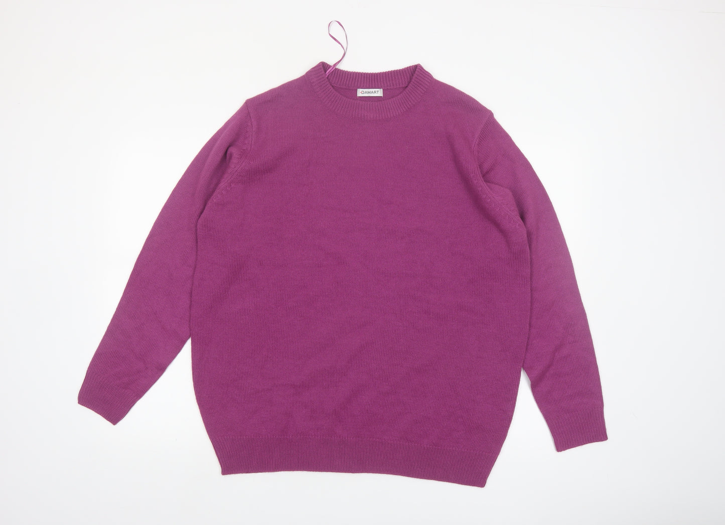 Damart Womens Purple Acrylic Crew Neck Long Sleeve Jumper Size 18/20