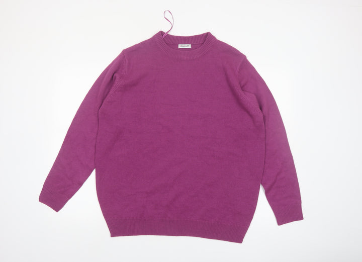 Damart Womens Purple Acrylic Crew Neck Long Sleeve Jumper Size 18/20