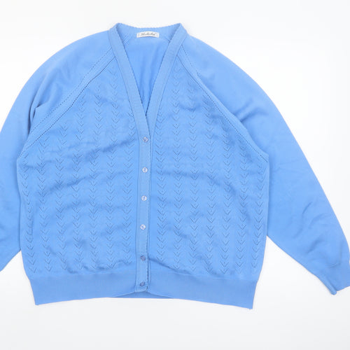 Berkertex Women’s Blue V-Neck Button Cardigan Size 18