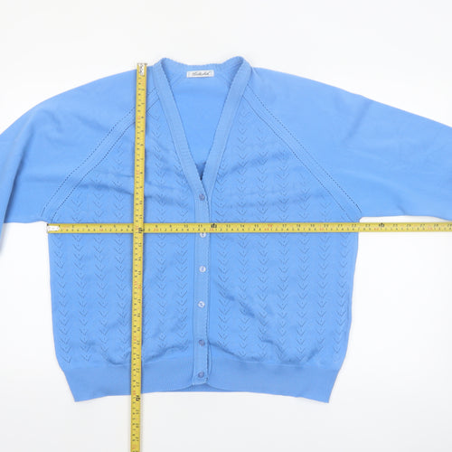 Berkertex Women’s Blue V-Neck Button Cardigan Size 18