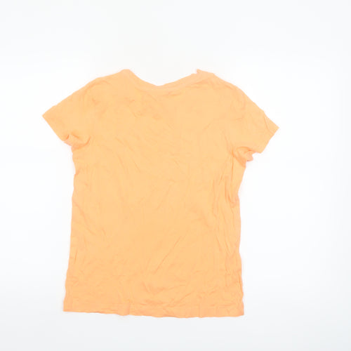 Champion Women's Orange XS Basic Cotton Crew Neck T-Shirt