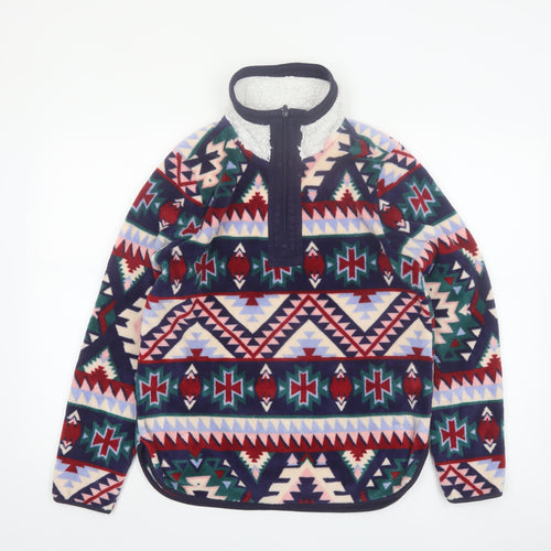 Chelsea Peers Women’s Multicoloured Fleece 1/4 Zip Pullover Sweatshirt Small