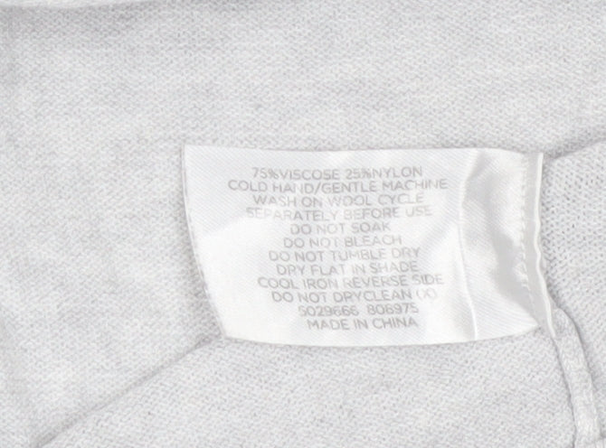 Spirit Women Grey Long Sleeve Open Knit Cardigan Size 12