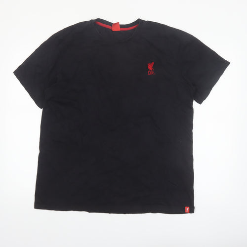 Liverpool FC Men's Black XL Cotton Crew Neck T-Shirt