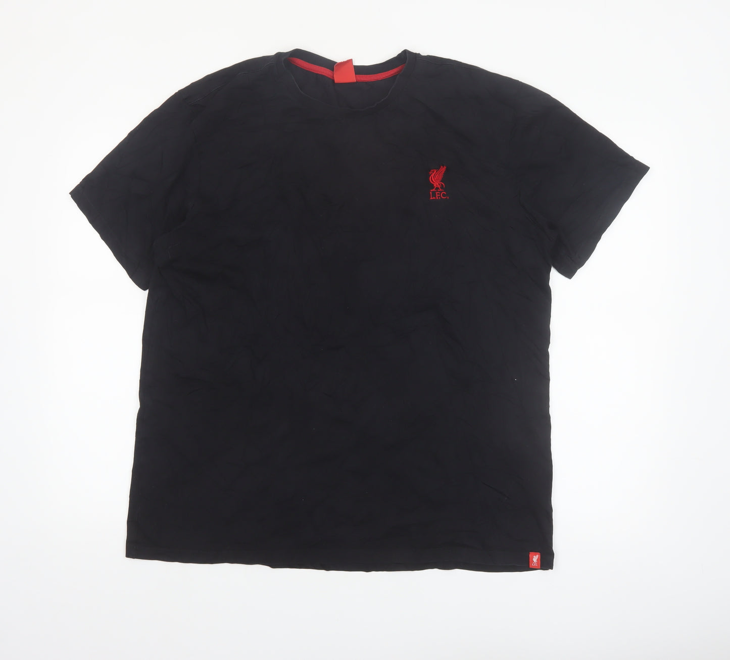 Liverpool FC Men's Black XL Cotton Crew Neck T-Shirt