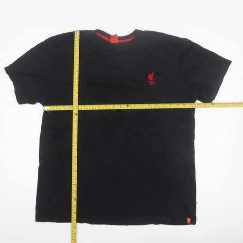 Liverpool FC Men's Black XL Cotton Crew Neck T-Shirt