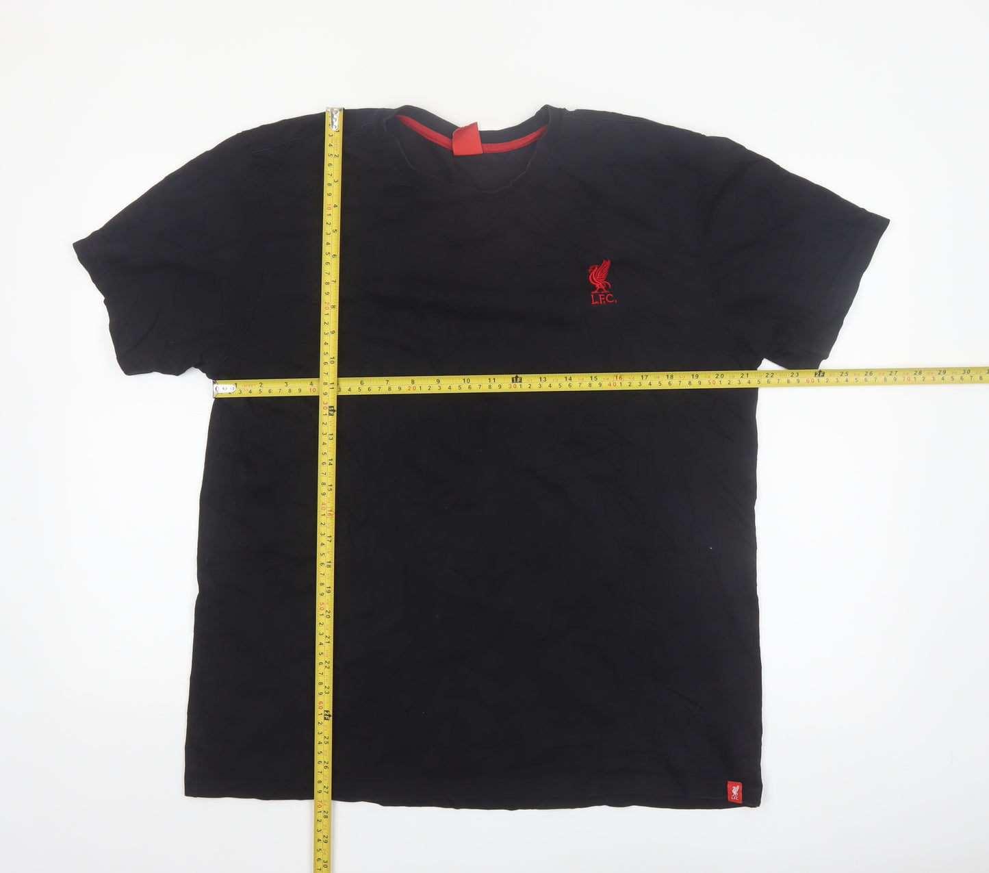 Liverpool FC Men's Black XL Cotton Crew Neck T-Shirt