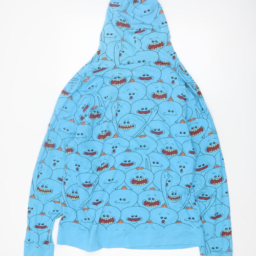 Lootwear Rick and Morty Blue Men's Pullover Hoodie Medium