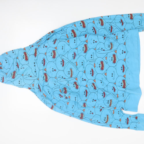 Lootwear Rick and Morty Blue Men's Pullover Hoodie Medium