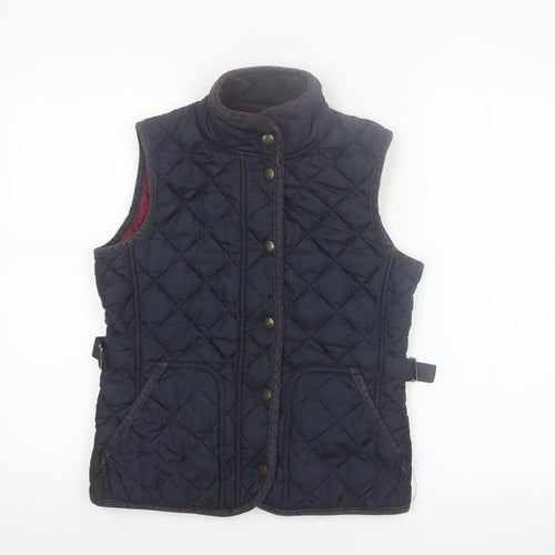 GANT Women's Blue Quilted Waistcoat Size S Sleeveless Casual Outdoor