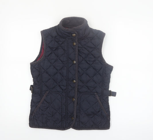 GANT Women's Blue Quilted Waistcoat Size S Sleeveless Casual Outdoor
