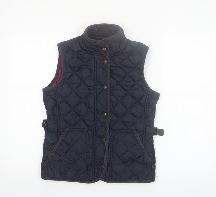 GANT Women's Blue Quilted Waistcoat Size S Sleeveless Casual Outdoor