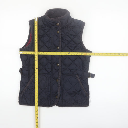 GANT Women's Blue Quilted Waistcoat Size S Sleeveless Casual Outdoor