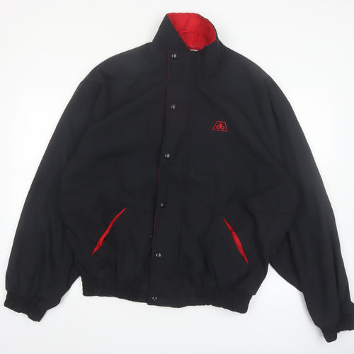 King Louie Men’s Black Bomber Jacket XL Nylon Lined Classic Style