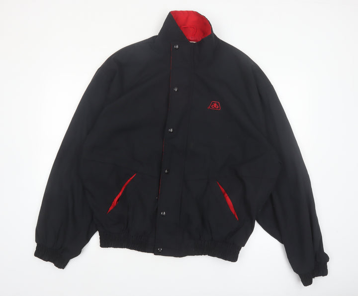 King Louie Men’s Black Bomber Jacket XL Nylon Lined Classic Style
