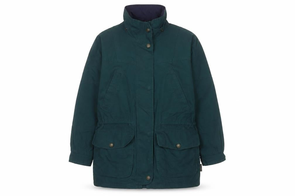 Front view of Pacific Trail Men's Green L Parka Jacket Water Resistant Lined Outdoor