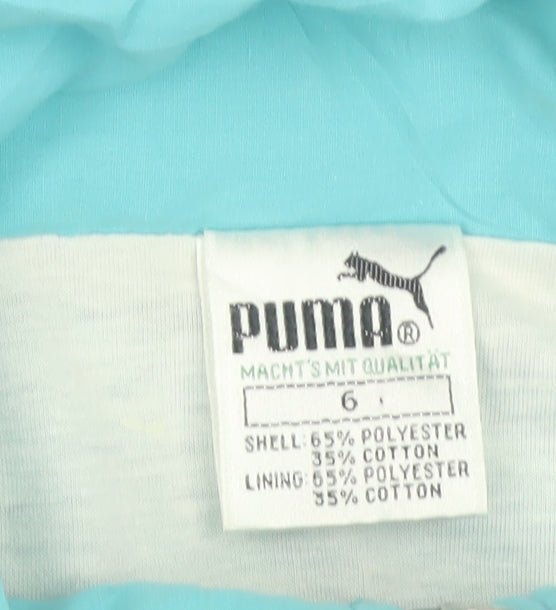 Puma Men's Blue Retro Windbreaker Jacket L 42in Full Zip Sportswear