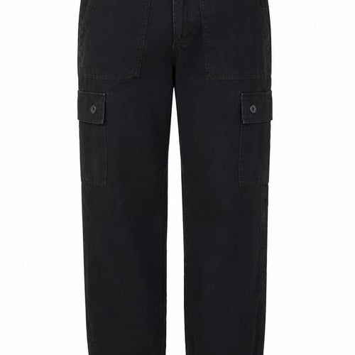 ASOS DESIGN Women's Black Cargo Trousers Size 6 Cotton Straight Leg