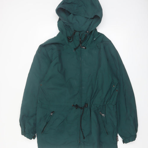 Pacific Trail Mens Green Hooded Anorak Jacket M Outdoor Casual