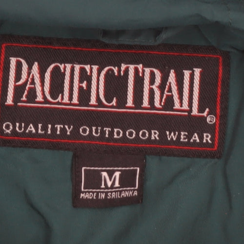 Pacific Trail Mens Green Hooded Anorak Jacket M Outdoor Casual