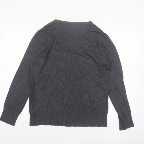 Marks and Spencer Women’s Grey Size 16 Crew Neck Button Cardigan