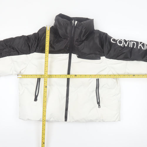 Calvin Klein Jeans Women’s Black White Puffer Jacket Size M