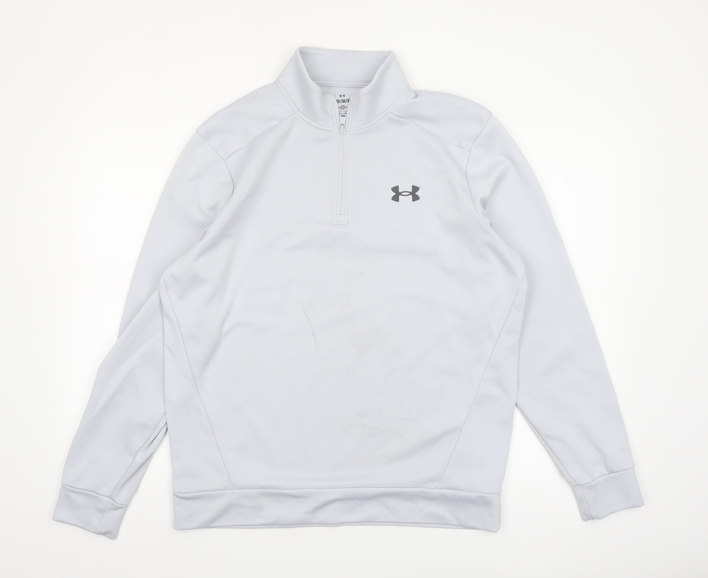 Under Armour Men's White M 1/4 Zip Mock Neck Fleece Sweatshirt