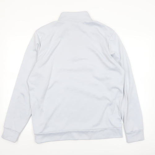 Under Armour Men's White M 1/4 Zip Mock Neck Fleece Sweatshirt