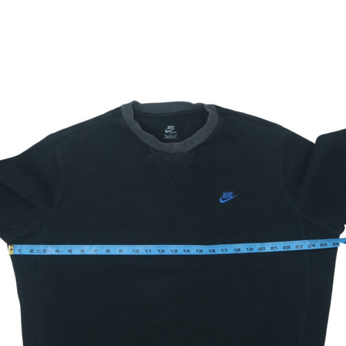 Nike Men's Black Crew Neck Fleece Sweatshirt M Regular Fit
