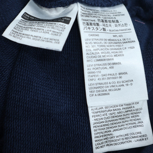 Levi's Men's Blue Relaxed Pullover Hoodie Size S Logo Fleece