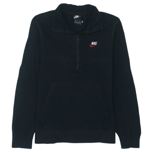 Nike Men's Black 1/2 Zip Pullover Sweatshirt M Fleece Cotton Blend