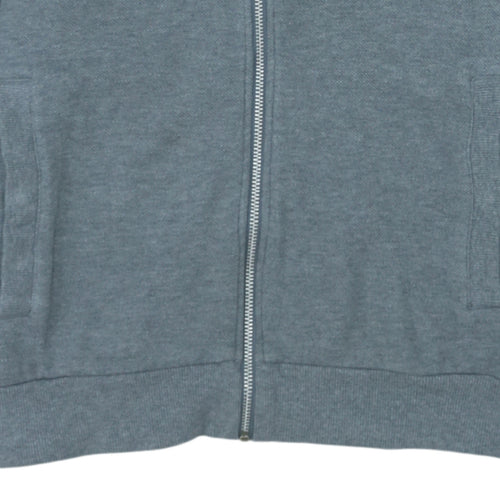 Adidas Men's Grey Full Zip Sweatshirt Size S Collared Fleece