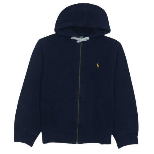 Ralph Lauren Men's Blue Full Zip Hoodie XL Cotton Blend Fleece