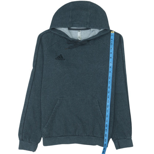 Adidas Men Grey Pullover Hoodie M Fleece Lined Sportswear