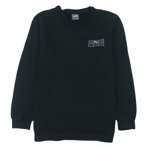 Puma Mens Black Crew Neck Pullover Sweatshirt Size L Sports Fleece