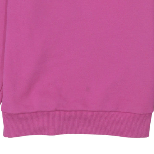 Reebok Womens Pink Crew Neck Sweatshirt Size M Cotton Blend Athletic