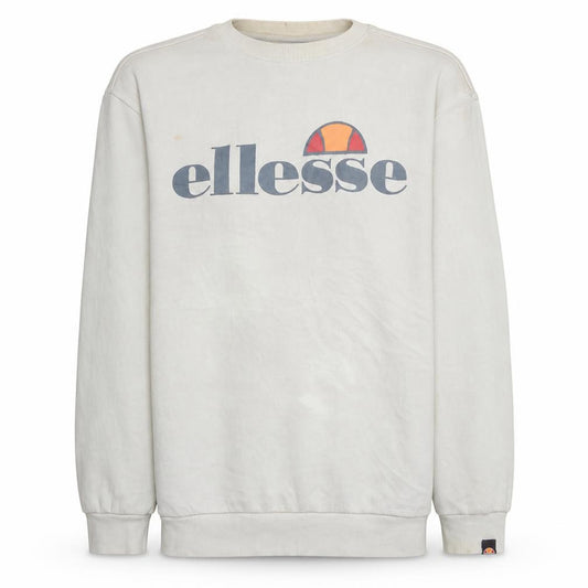 Front view of Ellesse Men's White Cotton Blend Pullover Sweatshirt M