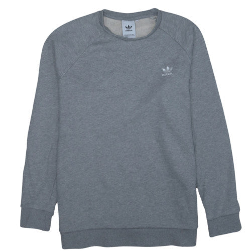 Adidas Mens Grey Crew Neck Pullover Sweatshirt Size M