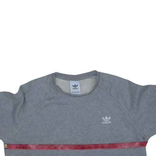Adidas Mens Grey Crew Neck Pullover Sweatshirt Size M