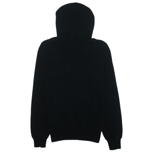 Ralph Lauren Men's Black Pullover Hoodie Medium College Logo Fleece