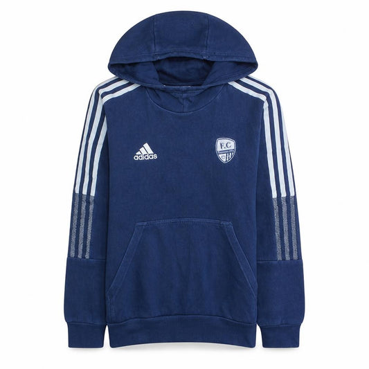 Adidas Boys Blue Pullover Hoodie 13-14 Years F.C. Logo Sportswear