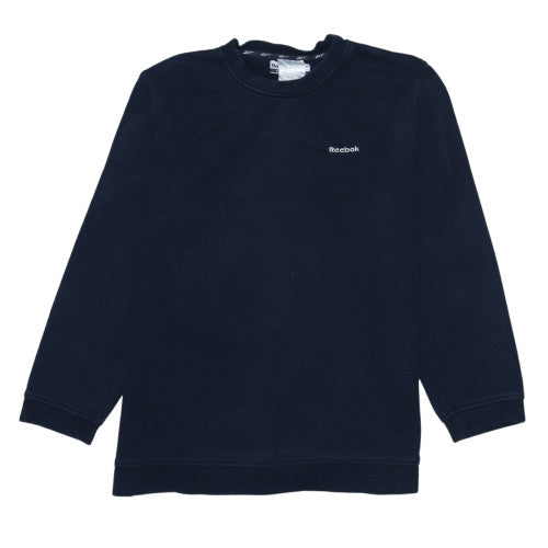 Reebok Men's Blue Pullover Sweatshirt L Crew Neck Casual Sportswear