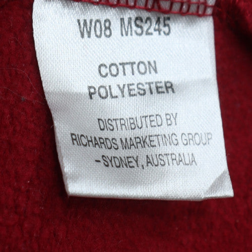 Champion Men's Red Full Zip Sweatshirt XL College Style
